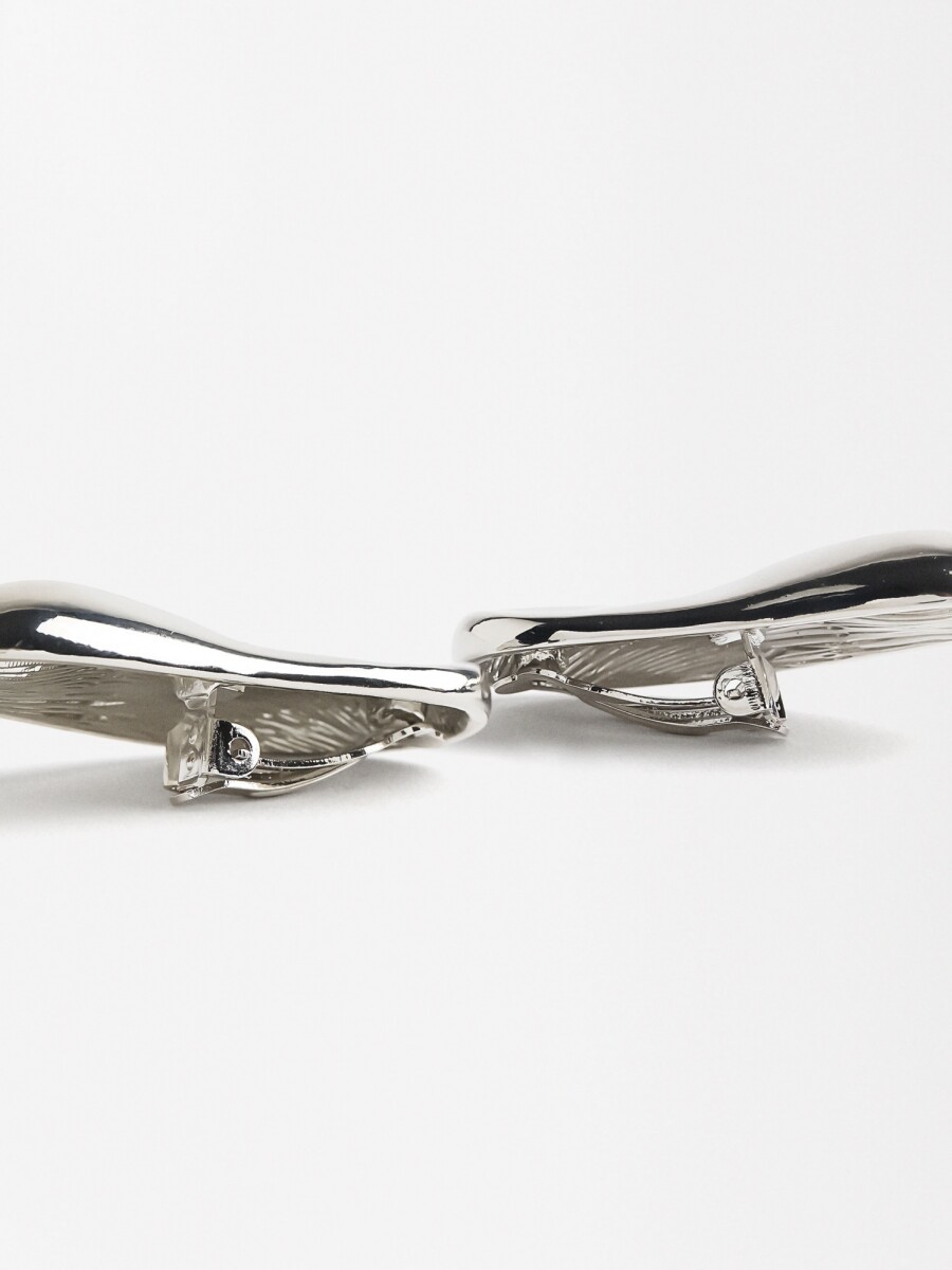 Pendientes Abstractos Con Relieve plateado