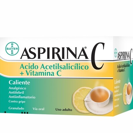 Aspirina C Caliente Analgésico y Antifebril con Aspirina + Vitamina C x 1 SOBRE Aspirina C Caliente Analgésico y Antifebril con Aspirina + Vitamina C x 1 SOBRE