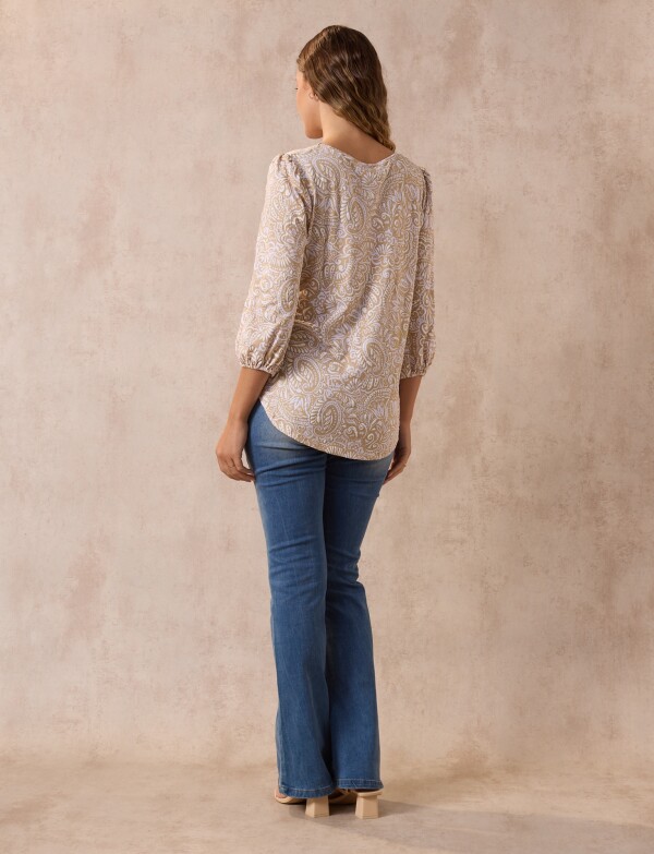 Blusa Calada Print BEIGE/MULTI