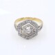 Anillo en oro 18k, platino y brillantes Anillo en oro 18k, platino y brillantes