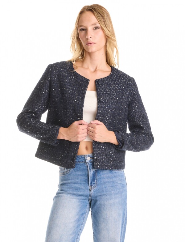 Chaqueta Tweed AZUL