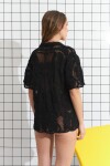 Camisa crochet negro