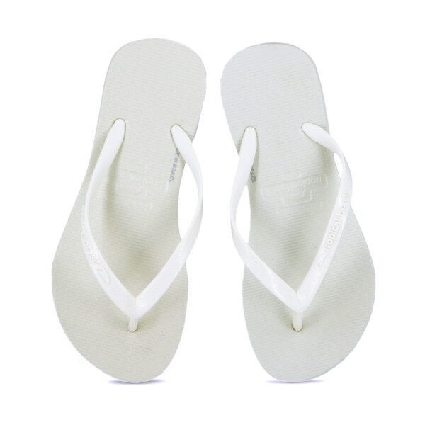 Tropical Brasil Ojota Slim Basic De Mujer - Blanco Blanco