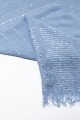 Pashmina con textura celeste