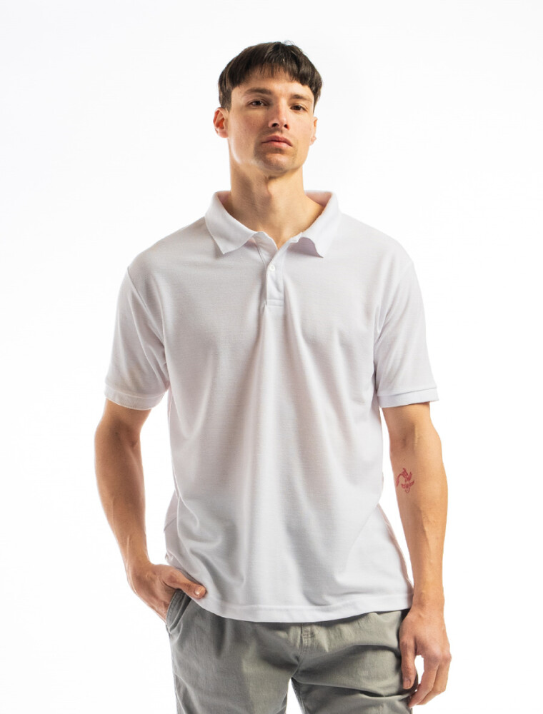 Remera Polo Algodón Blanco