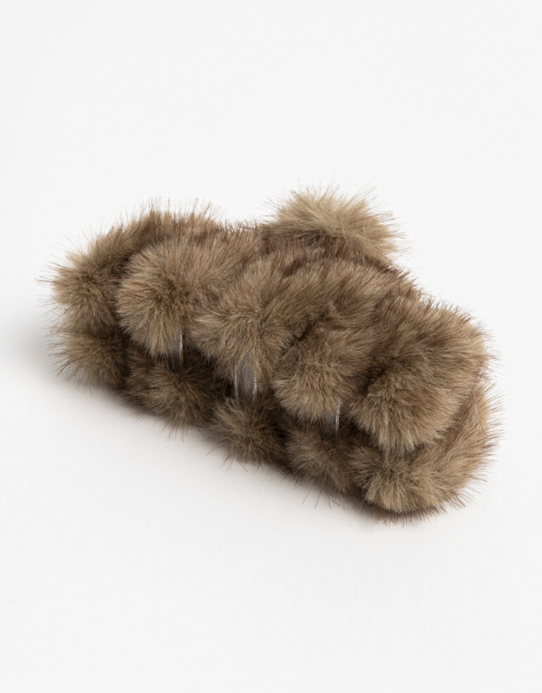 Broche Broche Grande De Pelo - Marron Beige