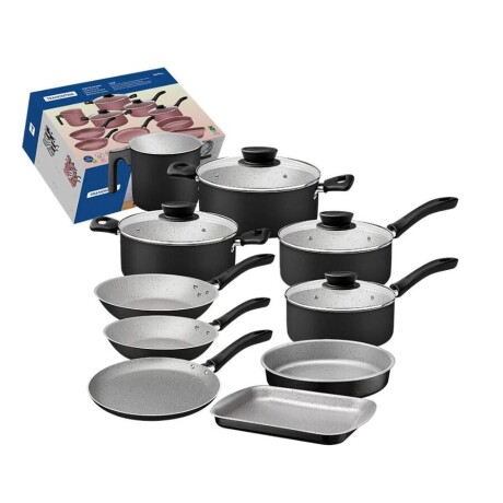 Batería De Cocina 14Pz. Starflon Linz Negro 28299/007 Batería De Cocina 14Pz. Starflon Linz Negro 28299/007