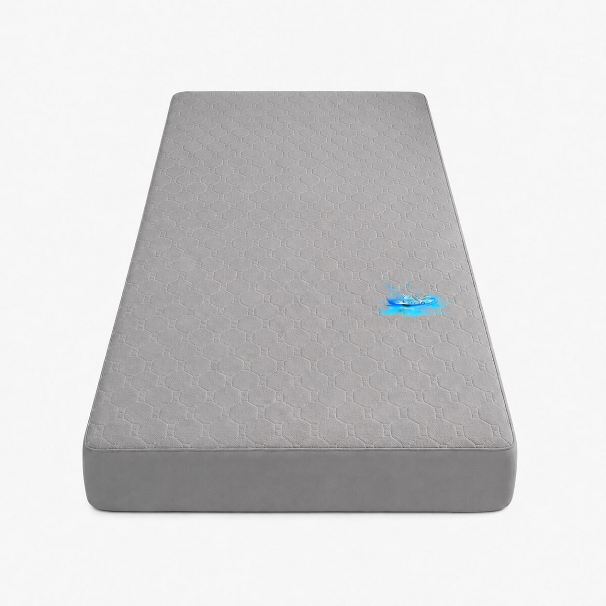 Protector Cubre Colchón Pillow Impermeable 120x200cm - Gris 