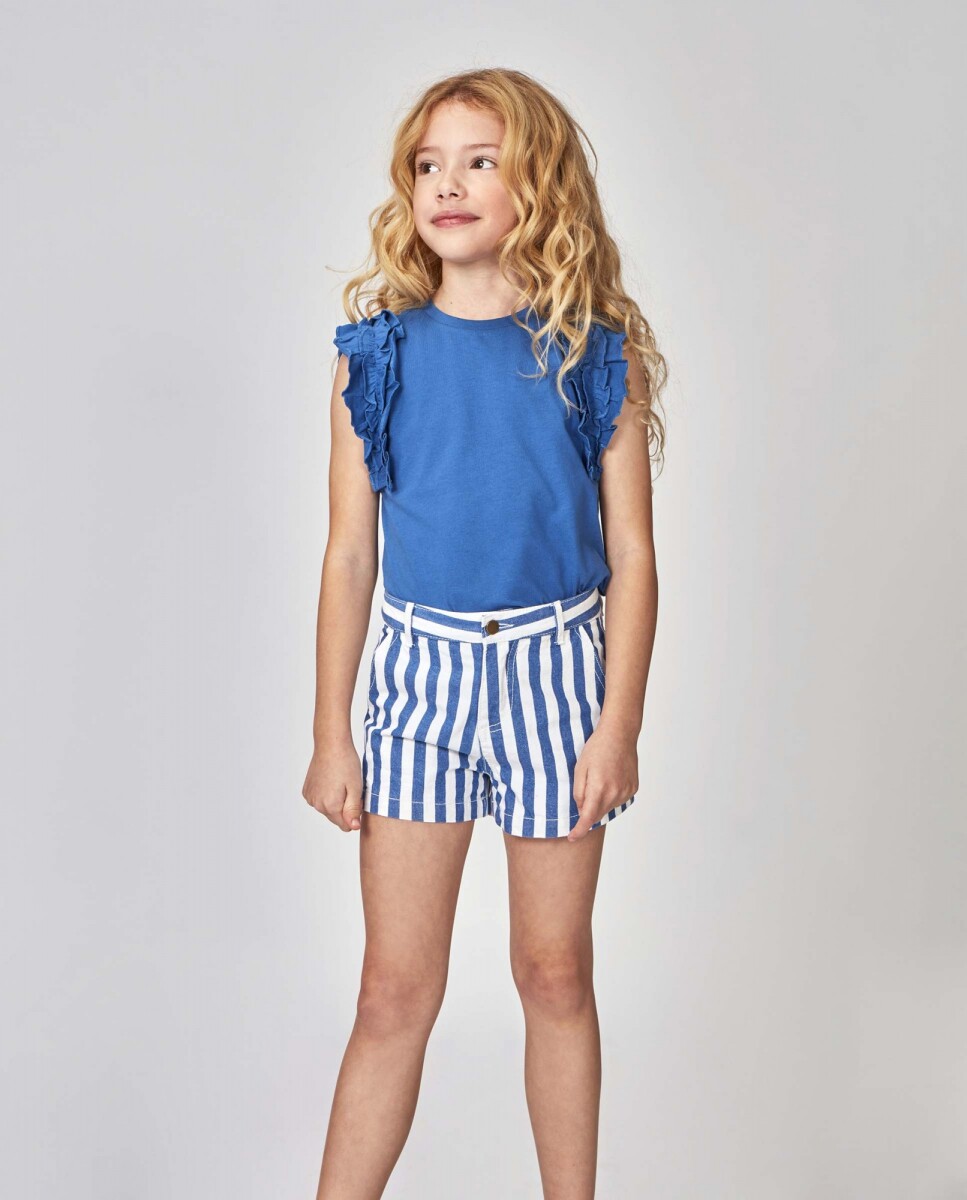 Camiseta Triple Volante - Azul 