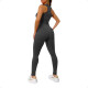 Conjunto Deportivo Calza Levanta GlÃºteos Push Up MÃ¡s Top Gris