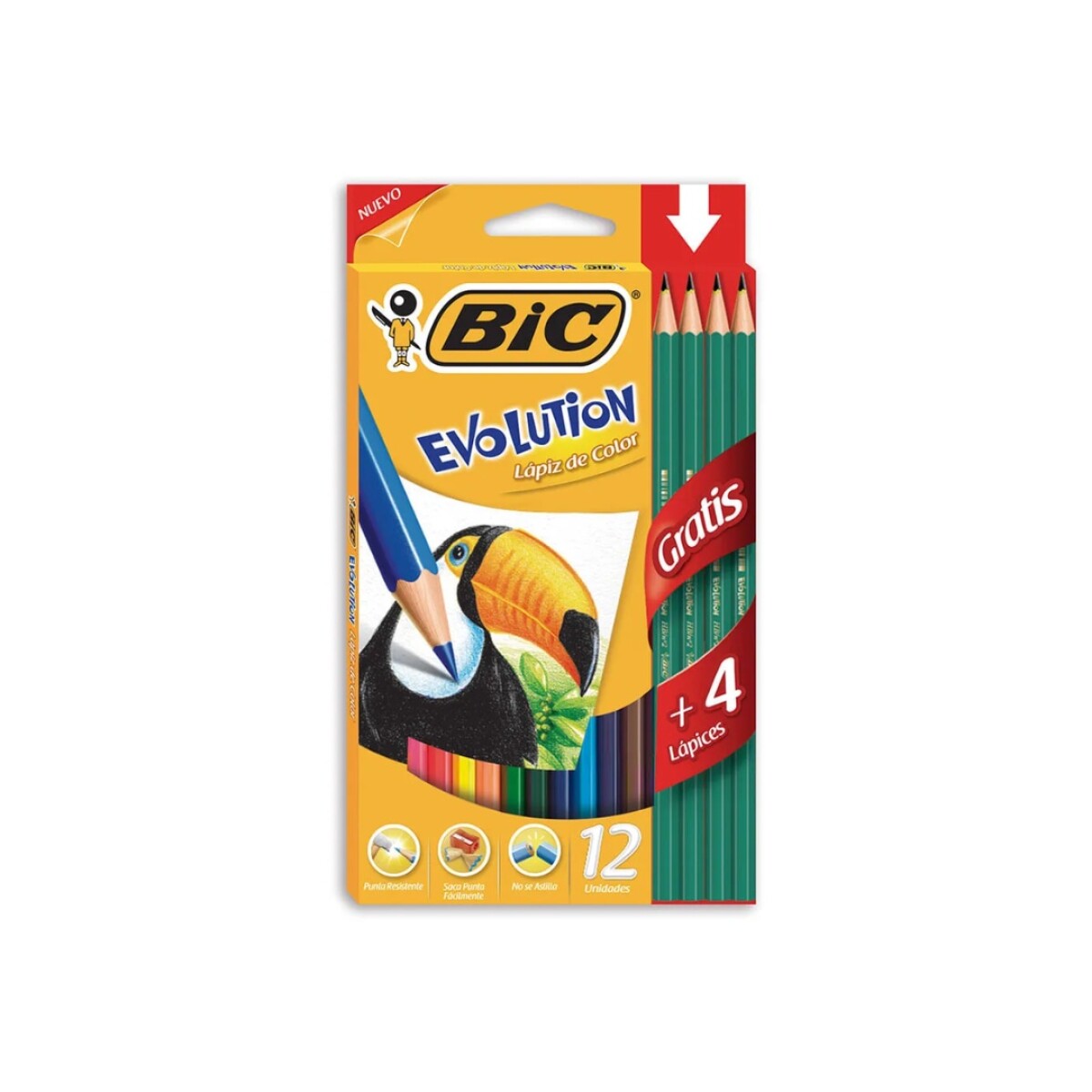 LAPICES DE COLORES BIC X 12 - Sin color 