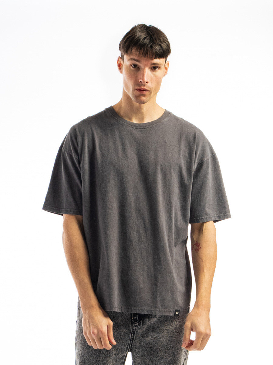 Remera Oversize Heavy - Gris Oscuro 