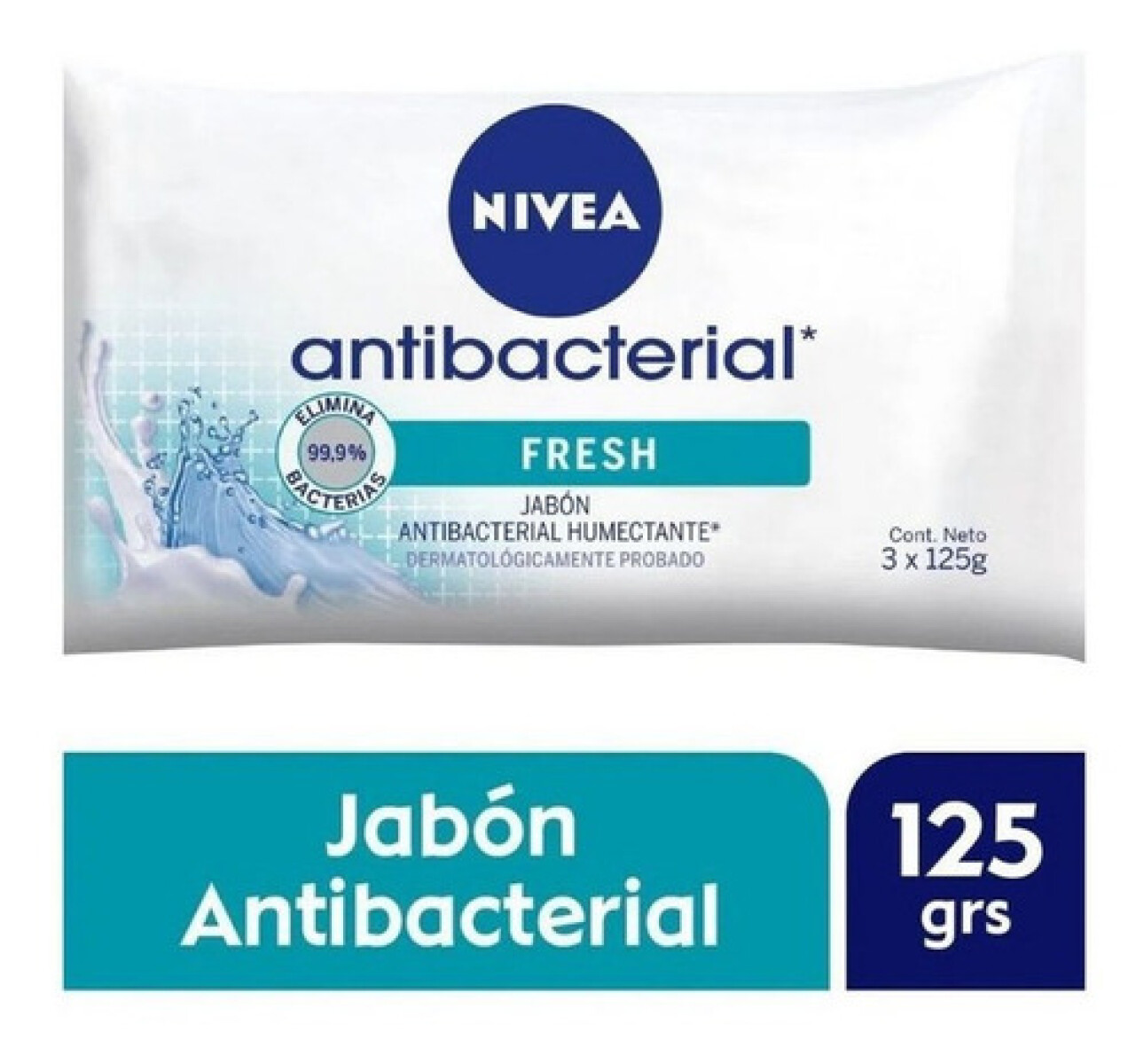 Jabón Nivea Antibacterial 3 x 125g – Protección Higiénica y Suavidad para la Piel