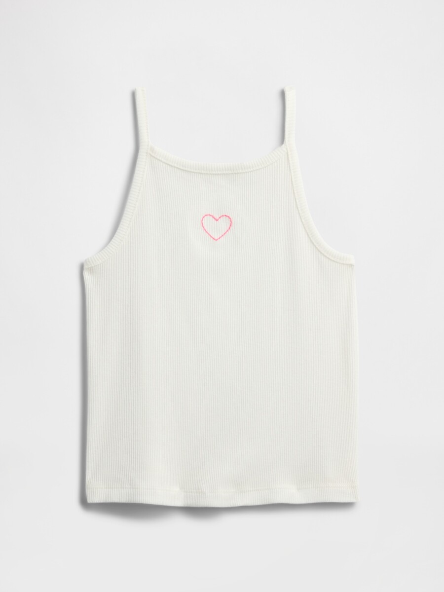 Musculosa Rib Toddler Niña - New Off White 