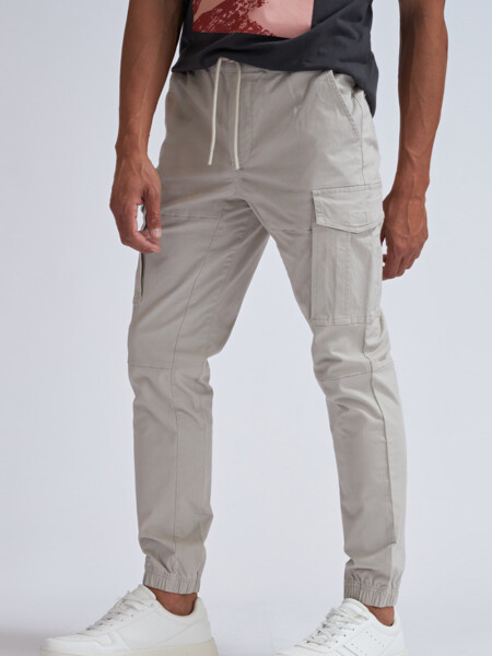 Pantalón cargo jogger Gris Claro