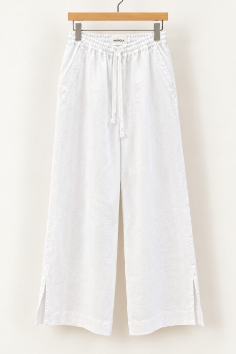 Pantalón Tulum Lino Blanco