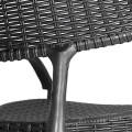 Mesa Comedor Plegable Exterior 1.20m + 4 Sillas Jardin Negro