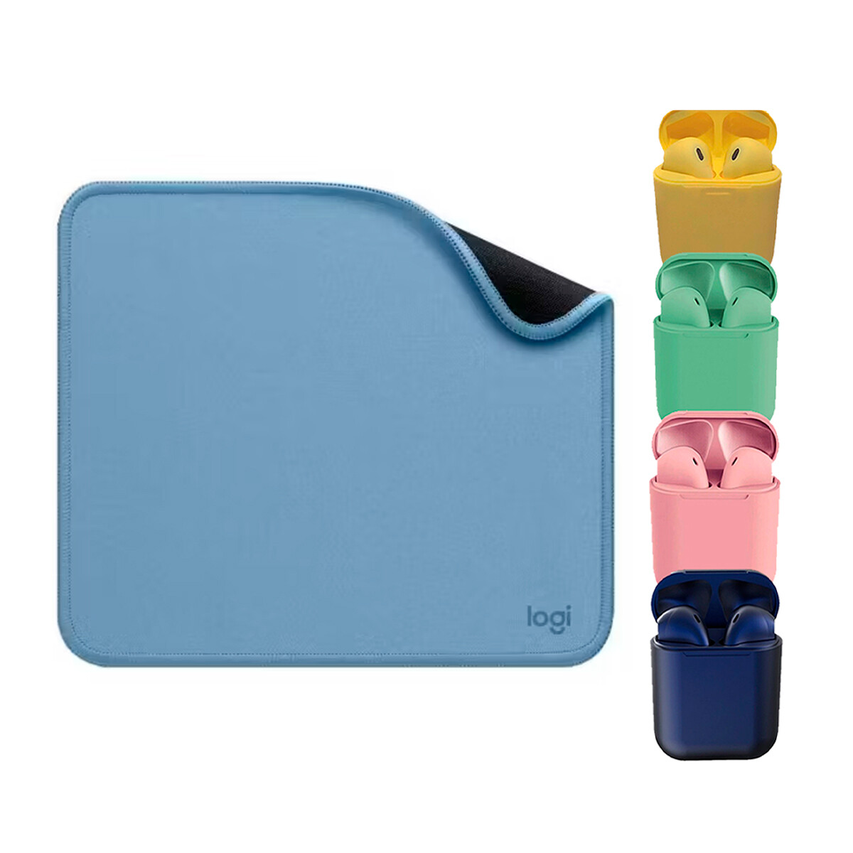 Mouse Pad Studio Series 23x20cm Blue Logitech + Auriculares 