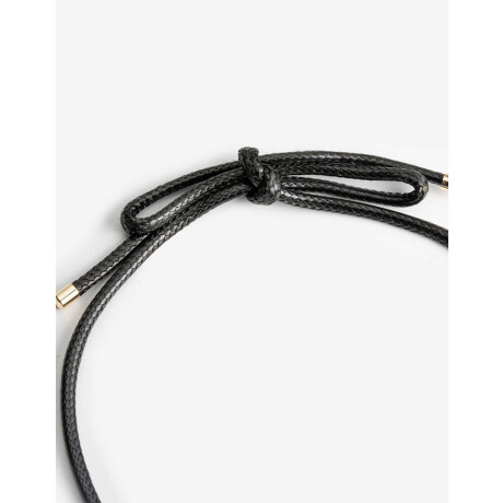 Collar Largo Cordón Chapones Dorado