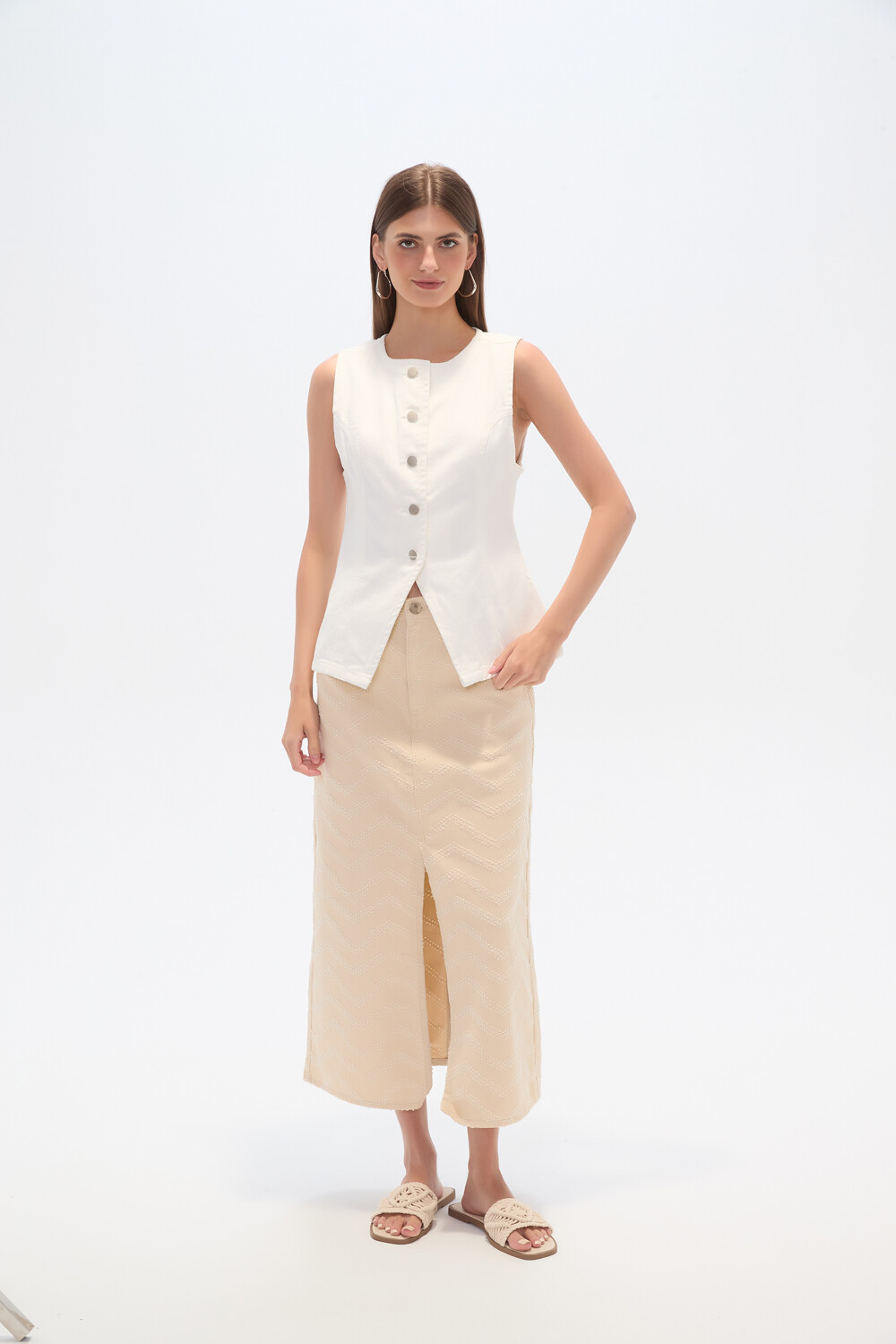 Chaleco Elvona Marfil / Off White