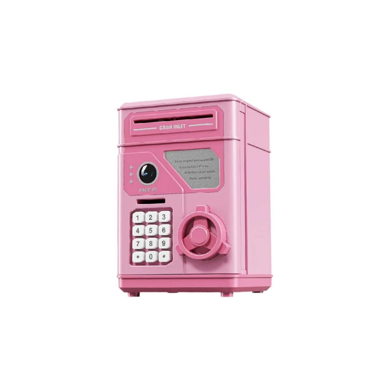 Alcancia Caja Fuerte Infantil con Sonido y Luces - Rosado 