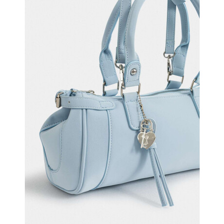 Bandolera Con Charm Azul Celeste