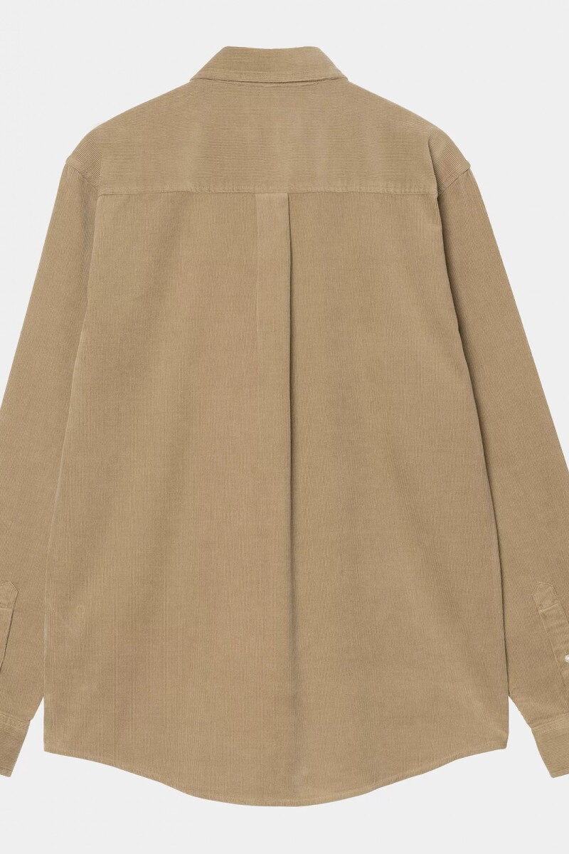 L/S Madison Fine Cord Shirt Beige