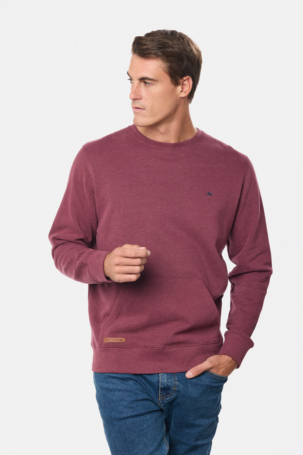 BUZO DE FELPA CON BOLSILLO Bordo