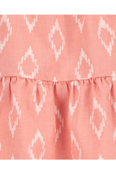Set dos piezas de sarga, short y blusa diseño rombos Sin color