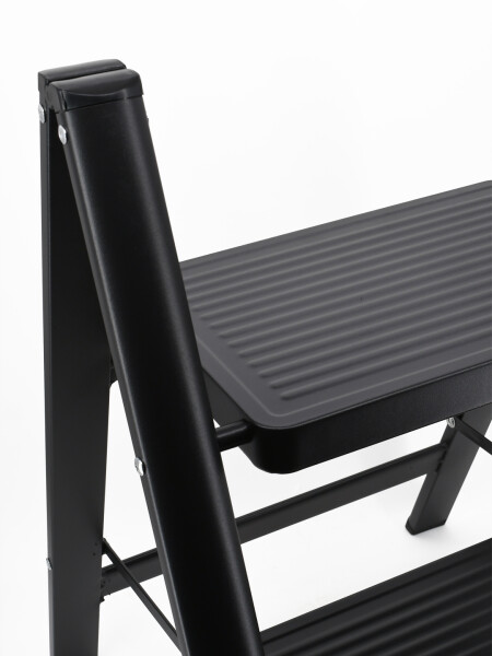 ESCALERA PLEGABLE DOS PELDAÑOS NEGRO