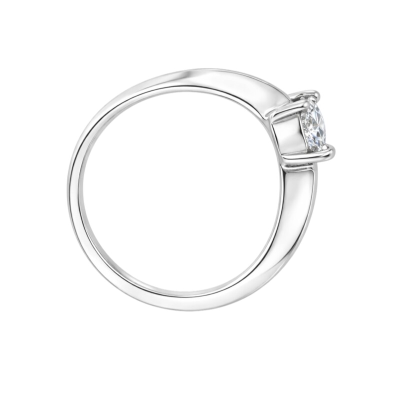 Anillo cintillo - Plata y Oro - zirconia - AN5991 conpiedra