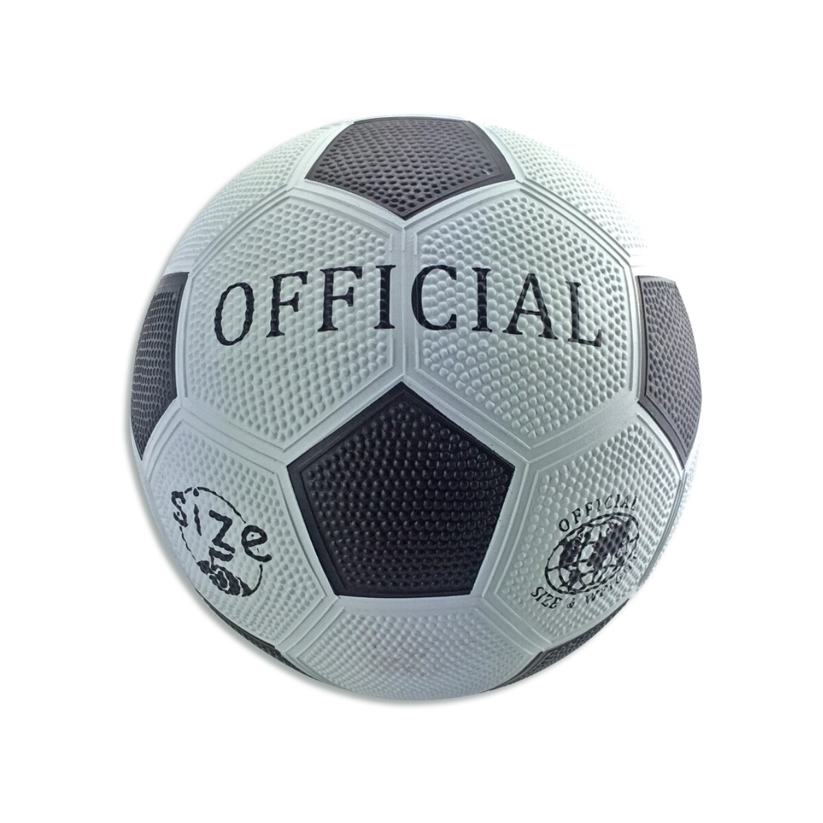 Pelota de Fútbol Oficial N5 Goma - BLANCO-NEGRO 