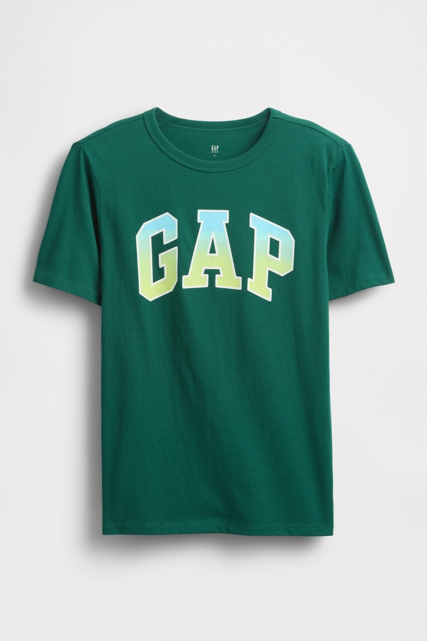 Remera Logo Gap Niño Rain Forest 19-5232 Tc