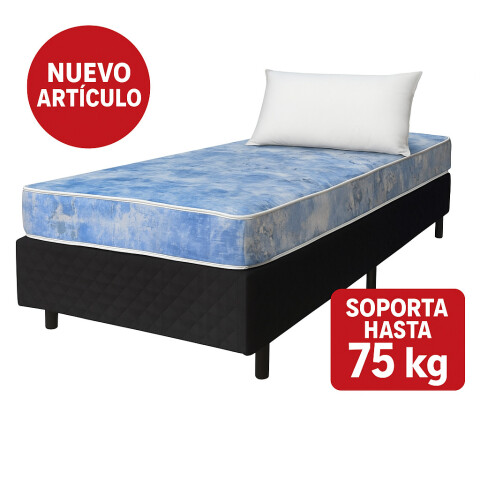 Sommier PUELO - 1 Plaza - Reversible - Espuma suave - Base Box - 188x80x57 cm - Hasta 75kg Sommier PUELO - 1 Plaza - Reversible - Espuma suave - Base Box - 188x80x57 cm - Hasta 75kg