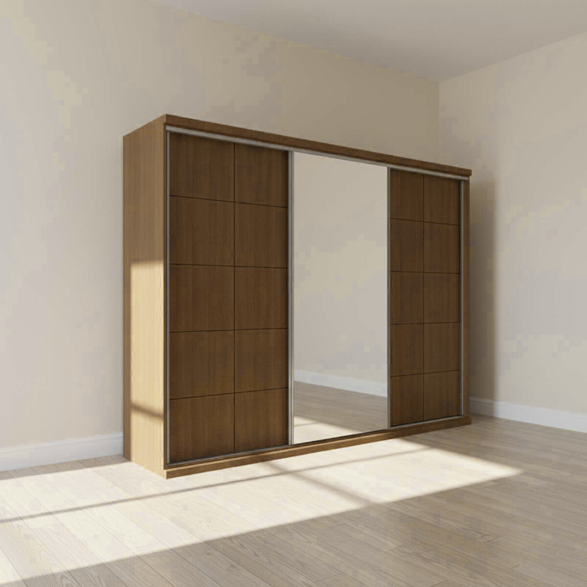 ROPERO PLACARD - 3 PUERTAS MDF NATURAL-BEIGE SOUTH 