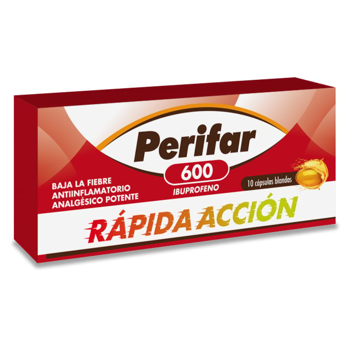 Perifar 600 mg 10 Cápsulas Blandas 