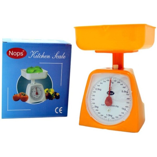Balanza Cocina Hasta 3 Kilos C/ Bandeja Porta Verdura Fruta Color Variante Amarillo