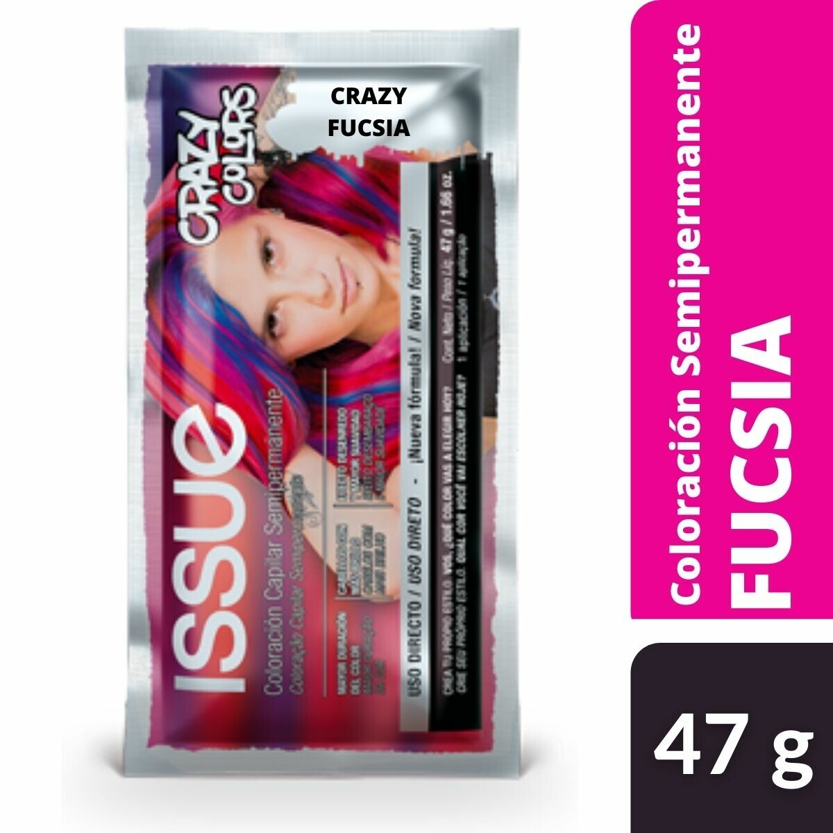 TINTA ISSUE CRAZY COLOR 47 G FUCSIA 