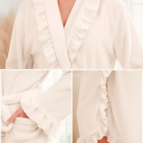 Bata Baño Salto Cama Larga Albornoz Dama Bolsillos Bata Baño Salto Cama Larga Albornoz Dama Bolsillos