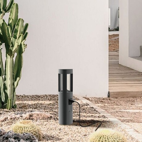 Caminero poste led de jardín CON 2 ENCHUFES 50cm Caminero poste led de jardín CON 2 ENCHUFES 50cm
