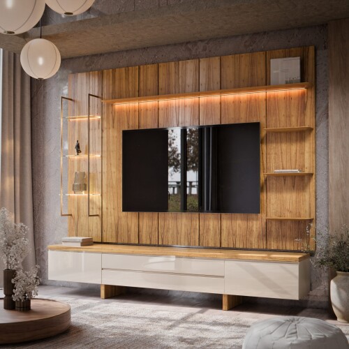 Rack de TV SUD 2.6 - Linea Manhattan Gianduia / Cinamomo