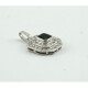 Dije Oro Blanco 18 K Con Brillantes Y Esmeralda Dije Oro Blanco 18 K Con Brillantes Y Esmeralda