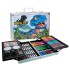 Set Valija Maletín Arte Escolar Didáctico 145 Piezas Pintar Variante Diseño Dinosaurio