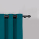 Barrote Cortina Palo de Metal 2,50m 28mm + 2 soportes Negro NEGRO