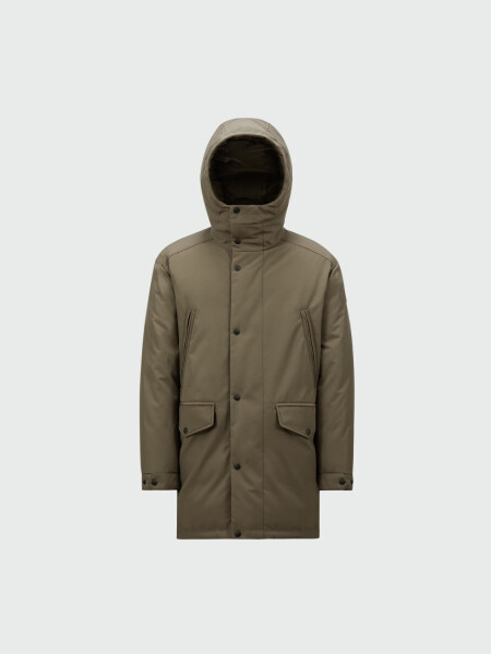 Moncler - Chaqueta larga reversible rellena de plumas con capucha, Perfouns Verde Medio