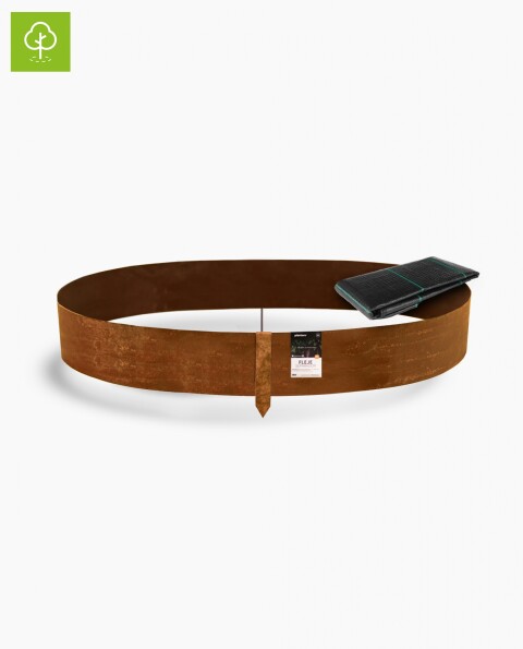 Fleje separador para árbol 15cm x D: 95cm - ACERO CORTEN 2mm
