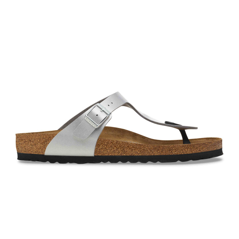 Sandalia Gizeh Birko-Flor - Estrecho Plateado