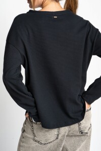 Sweater Algodón Peinado Negro
