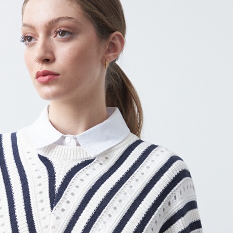 SWEATER COIMBRA Blanco/Azul