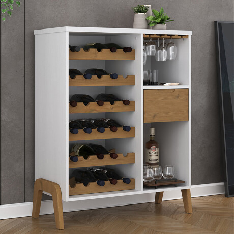 Bar botellero Linea Veneza Blanco/Miel